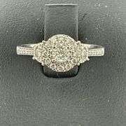 CERTIFIED 14K WHITE GOLD DIAMOND RING