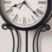 Charcoal Gray with Antique Gold Pendulum Wall Clock