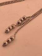 14K WHITE GOLD DANGLING EARRINGS