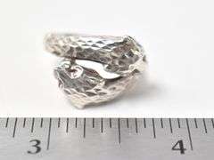 Double Headed Big Cat Ring in Sterling Silver 3.5grams Size 7.5