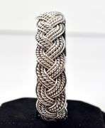 Braided Cuff Style Bracelet in Sterling Silver