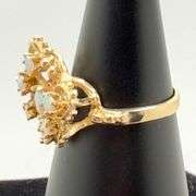 14kt Yellow Gold Opal Butterfly Ring