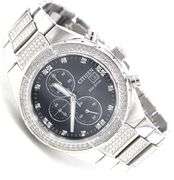 Citizen Eco-drive crystal accents black dial quartz watch