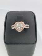 CERTIFIED 14K WHITE AND ROSE GOLD DIAMOND RING