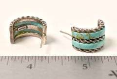 Turquoise Gemstone Earrings in Sterling Silver