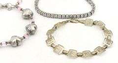 Group lot of 5 Vintage 925 sterling silver bracelets