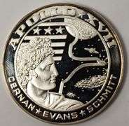 Apollo 17 - 6th Moon Landing, 99.99 Silver Medal