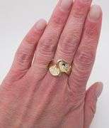 Yellow Gold Sculpted Diamond Cocktail Ring