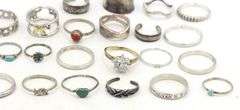 Group lot of Vintage 925 sterling silver rings