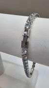 14 Kt White Gold Plated 5.75 Ctw Lab Simulated Diamond Tennis Bracelet