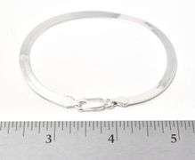 Herringbone  Chain Bracelet in Sterling Silver 5.1grams