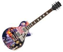 President Donald Trump Signed Custom Fighting For America Tank Graphics Guitar