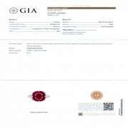 PLATINUM RUBY AND DIAMOND RING 9.30 C.T.W., GIA CERTIFIED