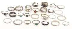 Group lot of Vintage 925 sterling silver rings