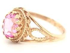 10kt Yellow gold pink topaz ring