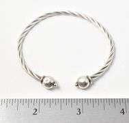 Simple Twist Cuff Bracelet in Sterling Silver 10.2grams
