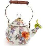 Flower Market Enamel Whistling Tea Kettle