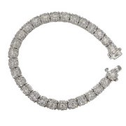 6 Ct Natural White Diamond in 18K (750) White Gold Tennis Bracelet