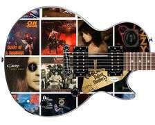 Ozzy Osbourne Signed Custom Epiphone "Album Collage" Graphics Guitar ACOA