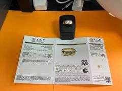 CERTIFIED BRAND NEW MEN'S 14K YELLOW AND DIAMOND RING / BAND