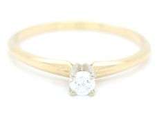 Sweet 14K YG 18 Point Diamond Ring