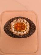 CERTIFIED BRAND NEW 18K GOLD DIAMOND AND SAPPHIRE RING