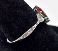 Beautiful Gradient Gemstone Ring in Sterling Silver 2.4grams Size 10 1/4