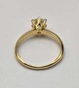 14 Kt Yellow Gold Plate Sparkling 1 Ct Vvs1 Simulated White Diamond Solitaire Ring