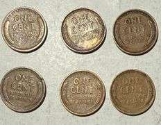 6 1909 VDB Cents