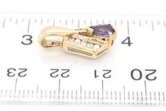 Lovely 14K YG Tanzanite & Diamond Pendant