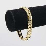 Huge 47 Gram 14 Kt Gold Plated Cuban Link Bracelet