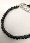 Hand made European gem stone silver braclet. Size 7"