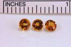 Happy Golden Yellow Sapphire - Lot of 3