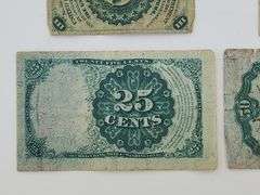 1863-1875 "Set Of 4" Fractional Currency, Circulated