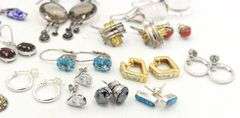 Group lot of Vintage 925 sterling silver earrings