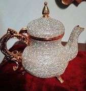 Handcrafted Moroccan Pitcher with Crystals