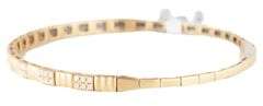 New 0.48ctw Diamond Ribbed Flex Bangle Bracelet in 14K