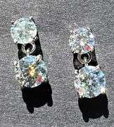 Sparkling 3.5 Cttw VVs1 Fire Moissanite Drop Earrings