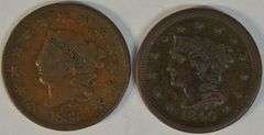Very sharp and attractive 1833 & 1849 Large Cents
