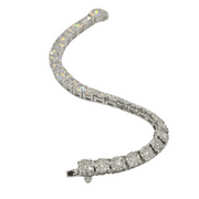 6 Ct Natural White Diamond in 18K (750) White Gold Tennis Bracelet