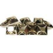 Princess cut! Unheated! 9.68ct Smoky Quartz set