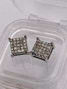 14K WHITE GOLD DIAMOND STUD EARRINGS