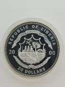 $20 Republic Of Liberia Louisiana Purchase & Mayflower Compact Silver Coins