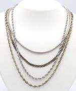 Group lot of 4 Vintage 925 sterling silver necklaces