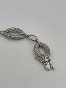 CERTIFIED BRAND NEW 14K WHITE GOLD AND DIAMOND LINK BRACELET.