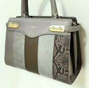Stylish Multi Textured Gray Color Designer Bag By David Jones-Paris