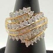 10K Yellow Gold & Diamond Statement Ring