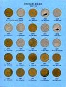 42 Different Indian Head Cents in Album