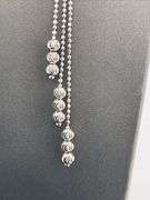 14K WHITE GOLD DANGLING EARRINGS