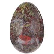 Dragon Blood Jasper Gemstone Egg with Stand
